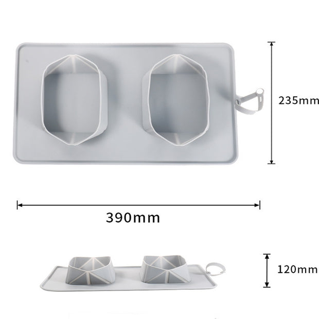 Generic Portable Pet Feeder Silicone Bowls For Dog And Cat Travel Collapsible Dish For Food And Water