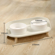 Pet Bowl Tilted Cat Double Bowls Protect Cervical Dog Drinker Food Bowl Dish Adjustable Spill-Proof Cat Feeder Pet Supplies
